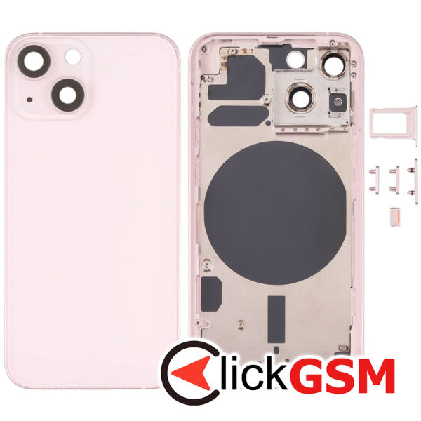 Piesa Carcasa Cu Capac Spate Geam Camera Si Suport Sim Gold Apple Iphone 13 Mini 4gjc