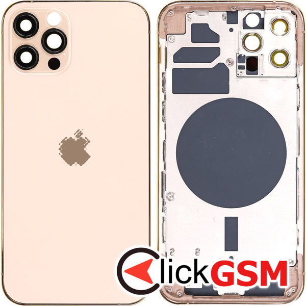 Piesa Carcasa Cu Capac Spate Gold Apple Iphone 12 Pro 3zvb