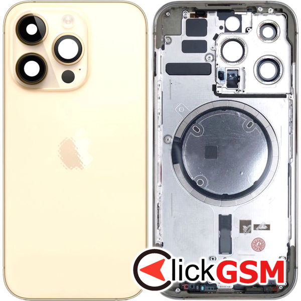 Piesa Carcasa Cu Capac Spate Gold Apple Iphone 14 Pro 2uz