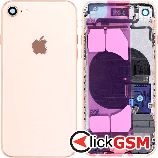 Piesa Piesa Carcasa Cu Capac Spate Gold Apple Iphone 8 46cp