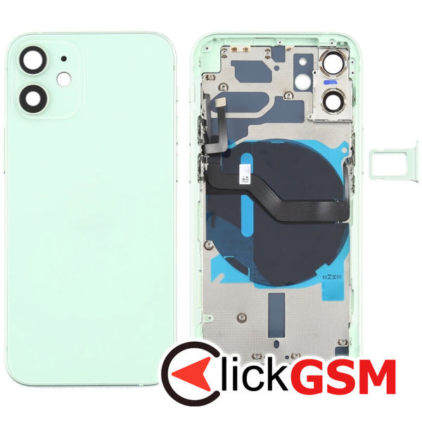 Piesa Piesa Carcasa Cu Capac Spate Green Apple Iphone 12 Mini 4gvt