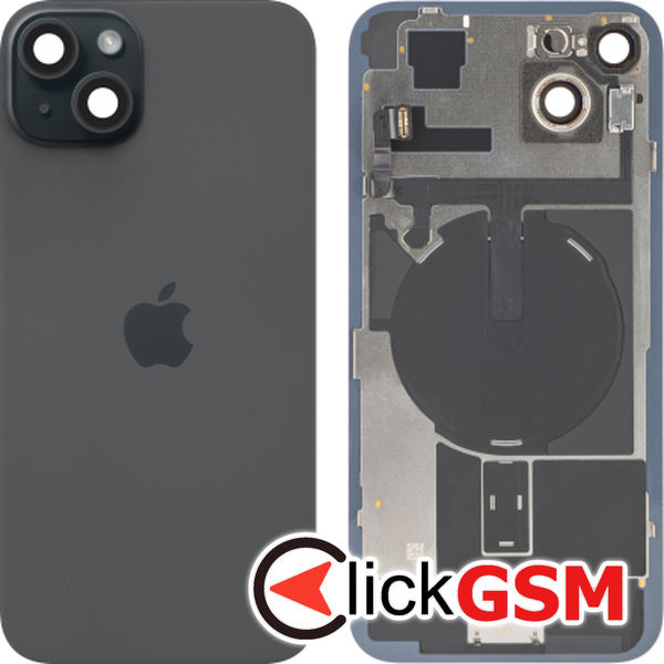 Piesa Piesa Carcasa Cu Capac Spate Negru Apple Iphone 15 Plus Ubj