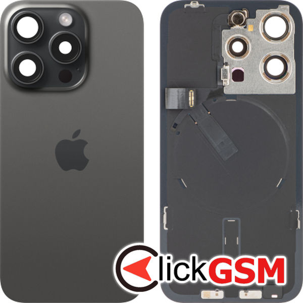 Piesa Piesa Carcasa Cu Capac Spate Negru Apple Iphone 15 Pro 1gok