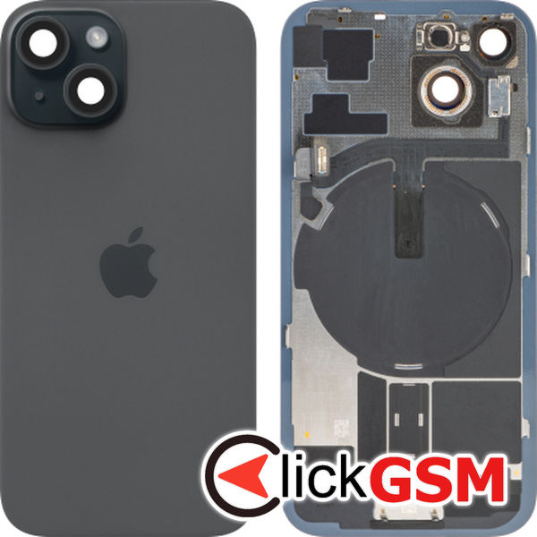 Piesa Carcasa Cu Capac Spate Negru Apple Iphone 15 Uwm