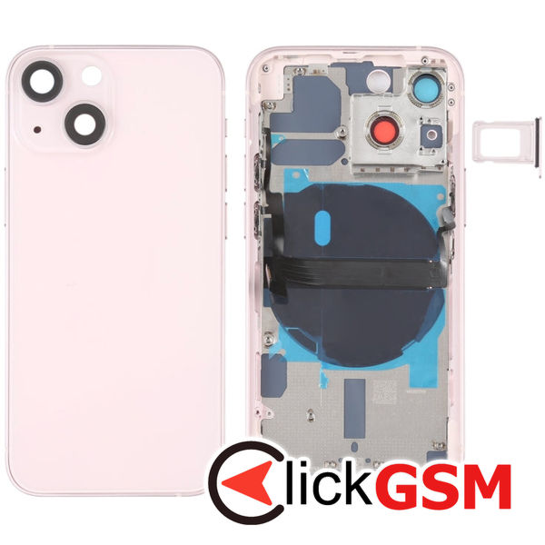 Piesa Carcasa Cu Capac Spate Pink Apple Iphone 13 Mini 4gj1