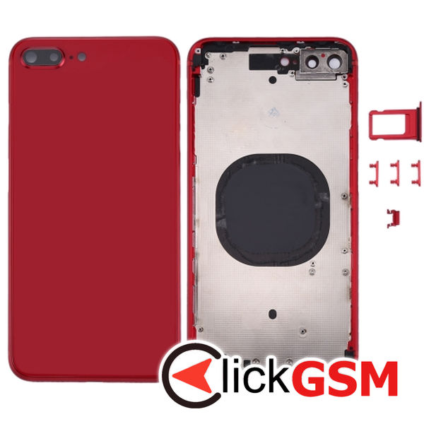 Piesa Piesa Carcasa Cu Capac Spate Red Apple Iphone 8 Plus 4fzd