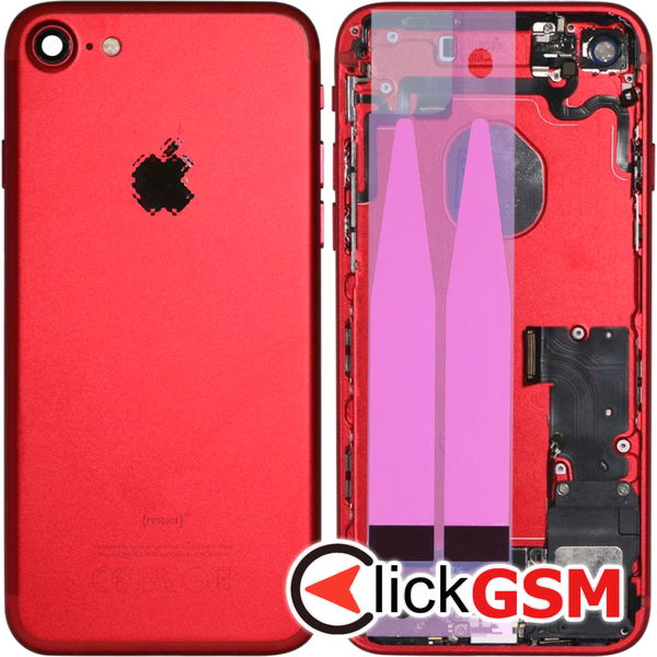 Piesa Piesa Carcasa Cu Capac Spate Rosu Apple Iphone 7 45u7