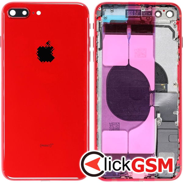 Piesa Piesa Carcasa Cu Capac Spate Rosu Apple Iphone 8 Plus 460f