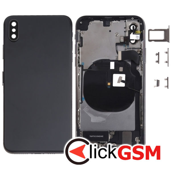 Piesa Piesa Carcasa Cu Capac Spate Si Geam Camera Black Apple Iphone Xs 4fo6