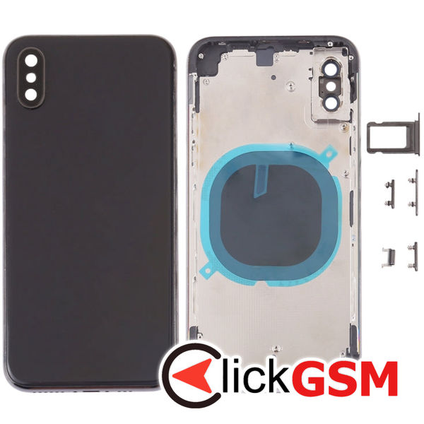 Piesa Carcasa Cu Capac Spate Si Geam Camera Black Apple Iphone Xs 4fo9