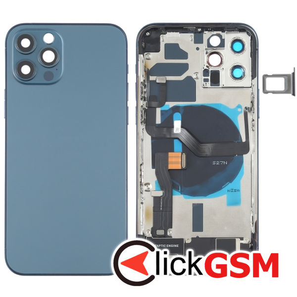 Piesa Piesa Carcasa Cu Capac Spate Si Geam Camera Blue Apple Iphone 12 Pro 4gpu