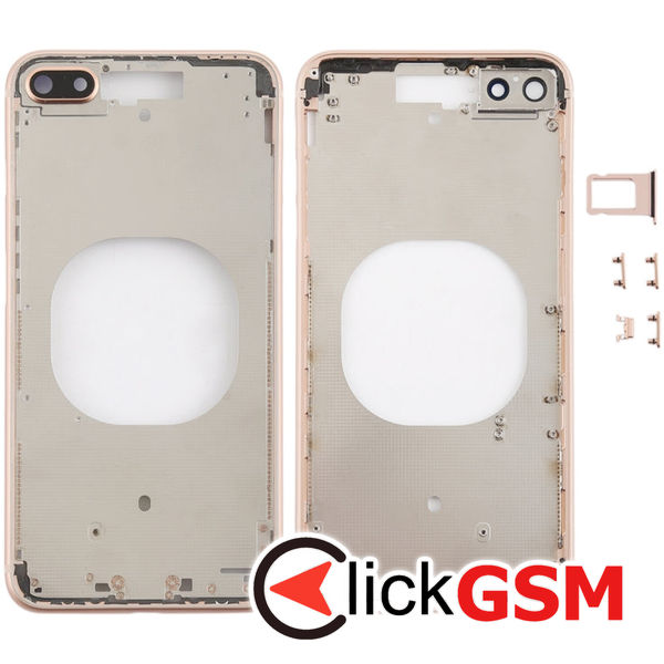 Piesa Carcasa Cu Capac Spate Si Geam Camera Gold Apple Iphone 8 Plus 4fz9