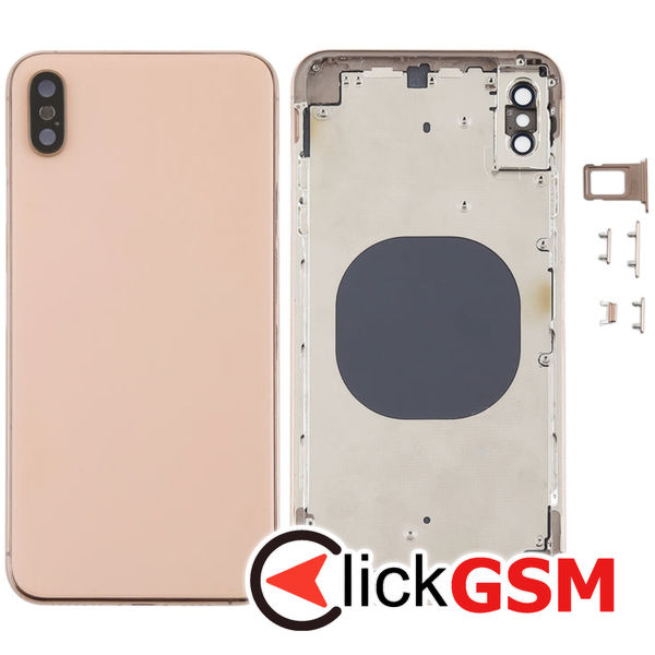 Piesa Piesa Carcasa Cu Capac Spate Si Geam Camera Gold Apple Iphone Xs Max 4fqc