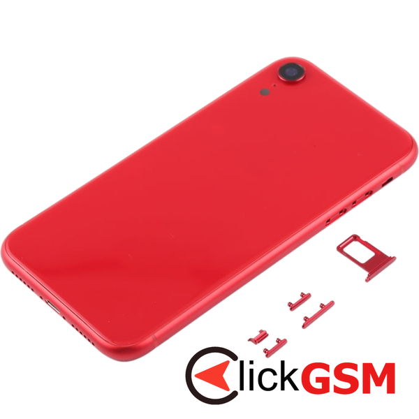 Piesa Carcasa Cu Capac Spate Si Geam Camera Red Apple Iphone Xr 4ft2