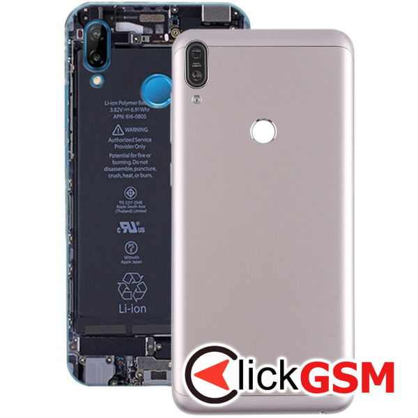 Piesa Carcasa Cu Capac Spate Si Geam Camera Silver Asus Zenfone Max Pro M1 250r