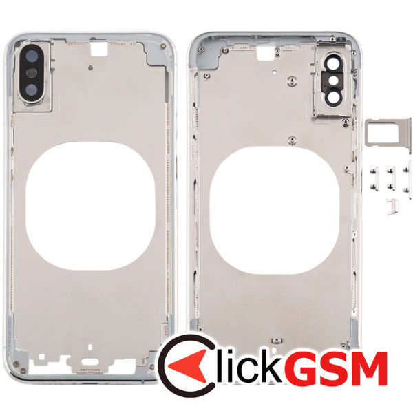 Piesa Piesa Carcasa Cu Capac Spate Si Geam Camera White Apple Iphone Xs Max 4fqg