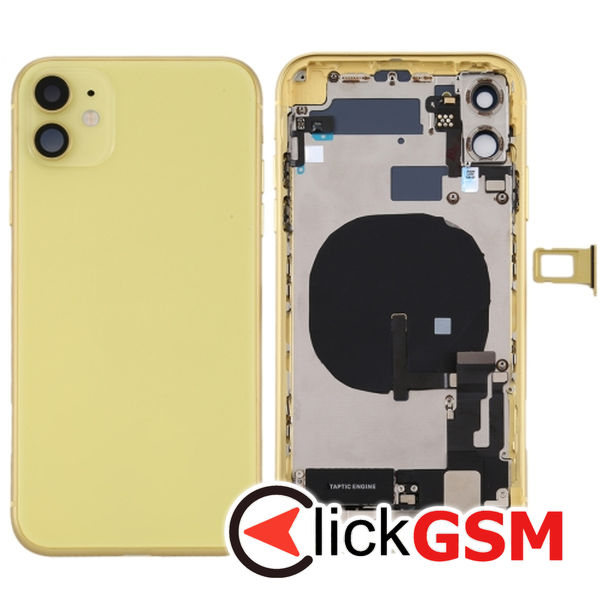 Piesa Carcasa Cu Capac Spate Si Geam Camera Yellow Apple Iphone 11 4h37