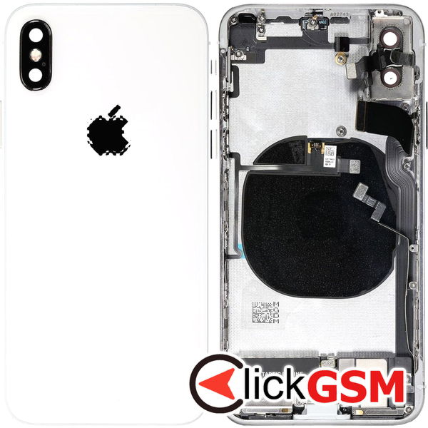 Piesa Piesa Carcasa Cu Capac Spate Silver Apple Iphone X 46e1