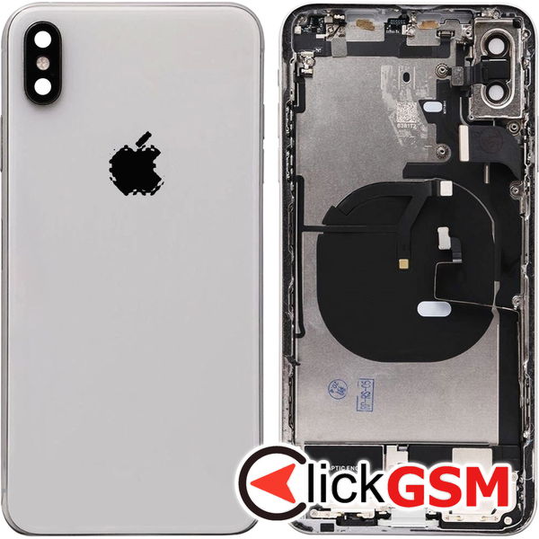 Piesa Piesa Carcasa Cu Capac Spate Silver Apple Iphone Xs Max 45u0