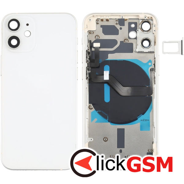 Piesa Piesa Carcasa Cu Capac Spate White Apple Iphone 12 Mini 4gvw