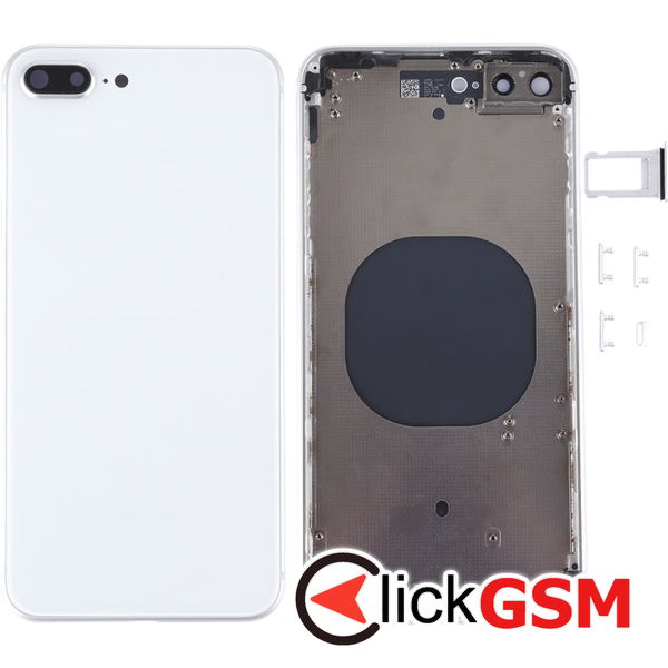 Piesa Piesa Carcasa Cu Capac Spate White Apple Iphone 8 Plus 4fze