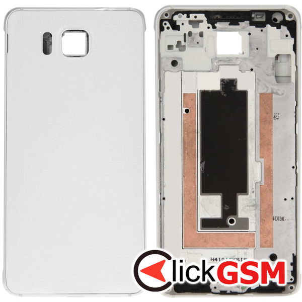 Piesa Carcasa Cu Capac Spate White Samsung Galaxy Alpha 4aj2