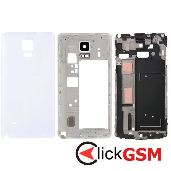 Piesa Carcasa Cu Capac Spate White Samsung Galaxy Note 4 4aj4