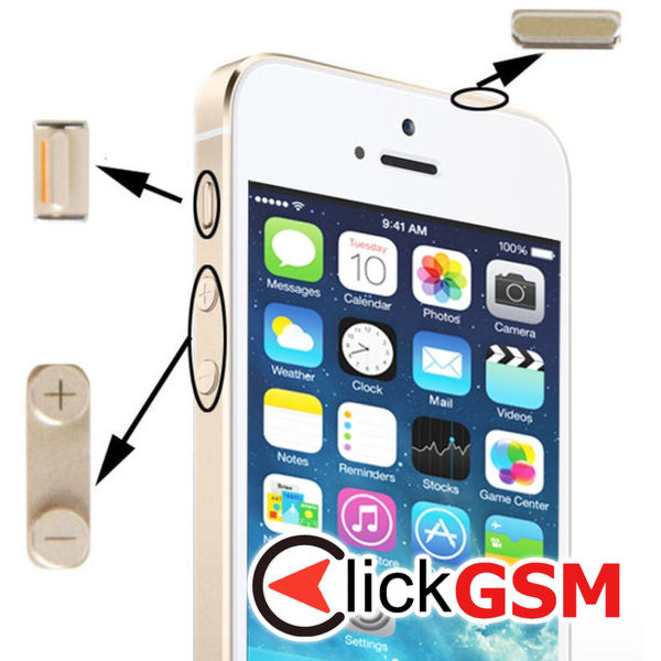 Piesa Piesa Componenta Gold Apple Iphone 5s 4fbl