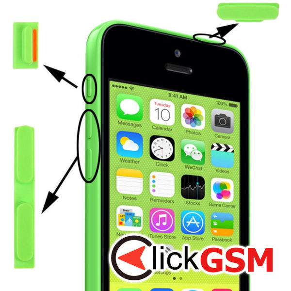 Piesa Piesa Componenta Green Apple Iphone 5c 4fav