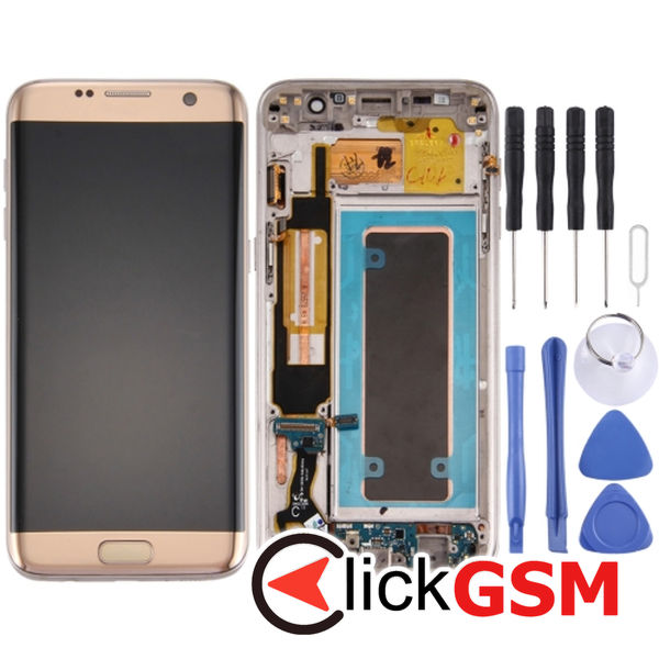 Piesa Display Cu Modul Incarcare Gold Samsung Galaxy S7 Edge 4ojp