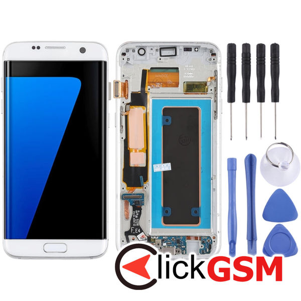 Piesa Display Cu Rama Si Modul Incarcare Black Samsung Galaxy S7 Edge 4f0q