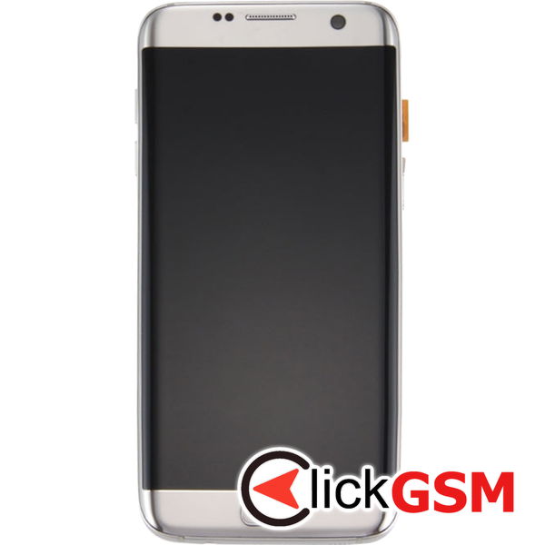 Piesa Display Cu Rama Si Modul Incarcare Silver Samsung Galaxy S7 Edge 4ems