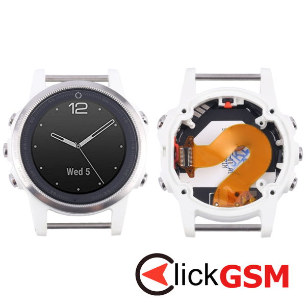 Piesa Piesa Display Cu Touchscreen Argintiu Garmin Fenix 5s 3g4s