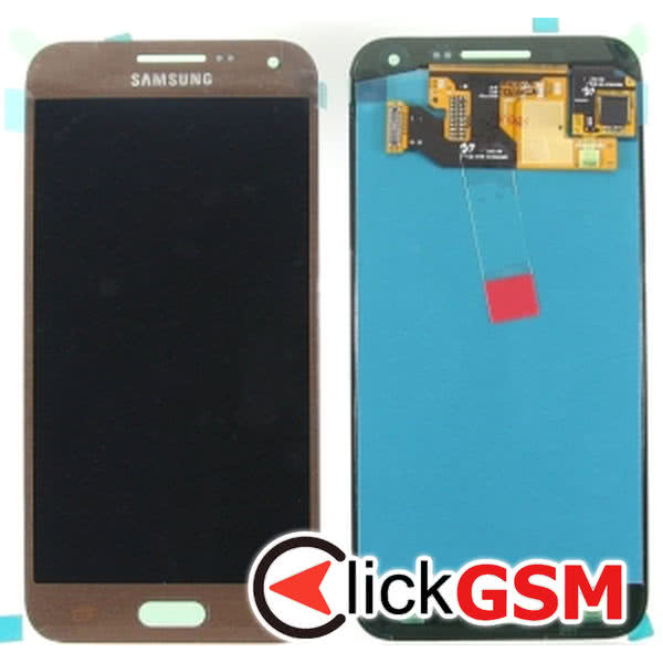 Piesa Display Cu Touchscreen Auriu Maro Samsung Galaxy E5 Hld