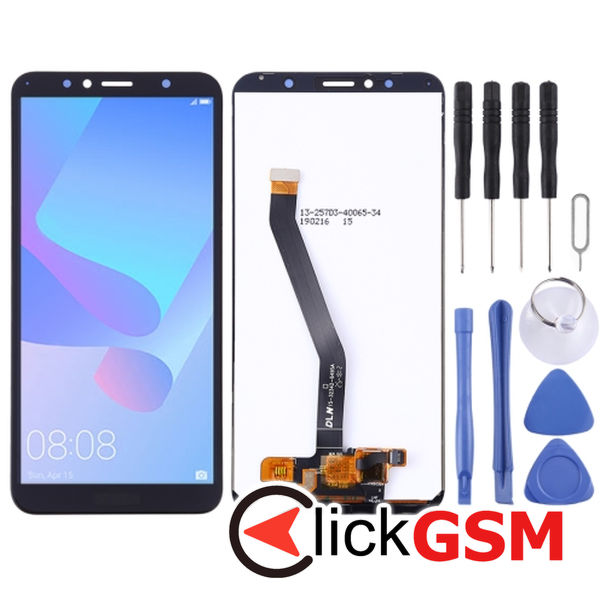 Piesa Piesa Display Cu Touchscreen Black Huawei Y6 Prime 2018 2bac