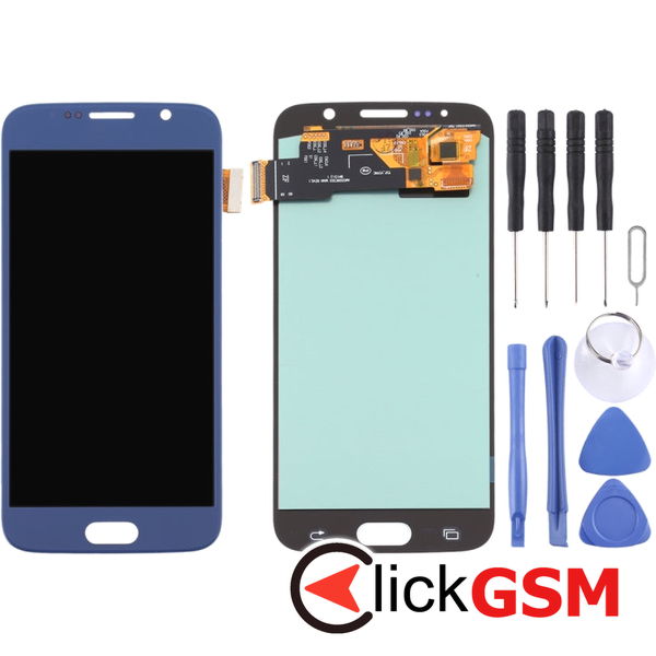 Piesa Piesa Display Cu Touchscreen Blue Samsung Galaxy S6 4eix