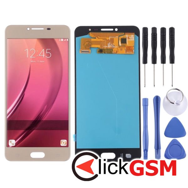 Piesa Display Cu Touchscreen Gold Samsung Galaxy C7 Pro 4o6g