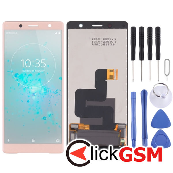 Piesa Piesa Display Cu Touchscreen Gold Sony Xperia Xz2 Compact 213d