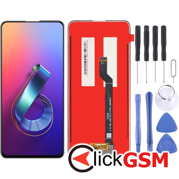 Piesa Piesa Display Cu Touchscreen Negru Asus Zenfone 6 25ck