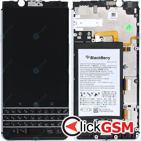 Piesa Piesa Display Cu Touchscreen Negru Blackberry Keyone 3w3t