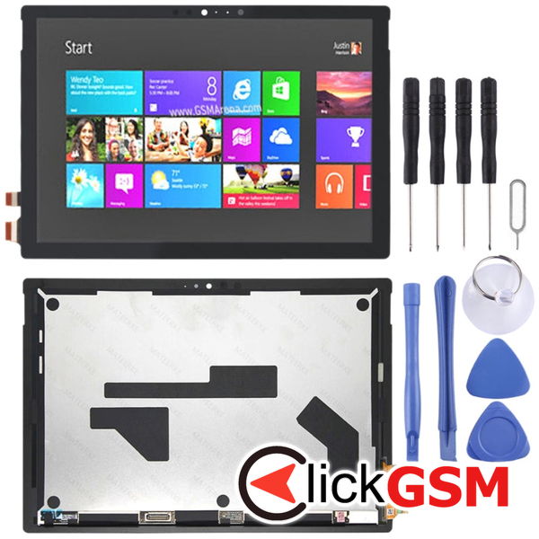 Piesa Display Cu Touchscreen Negru Microsoft Surface Pro 6 1y2v