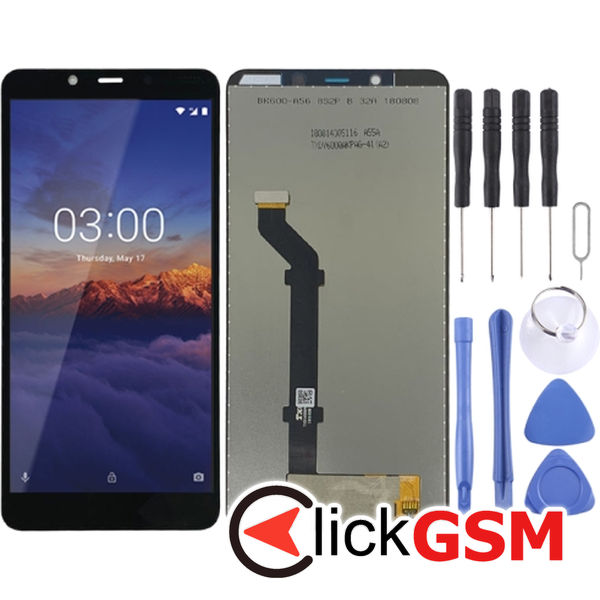 Piesa Piesa Display Cu Touchscreen Negru Nokia 3.1 Plus 49he