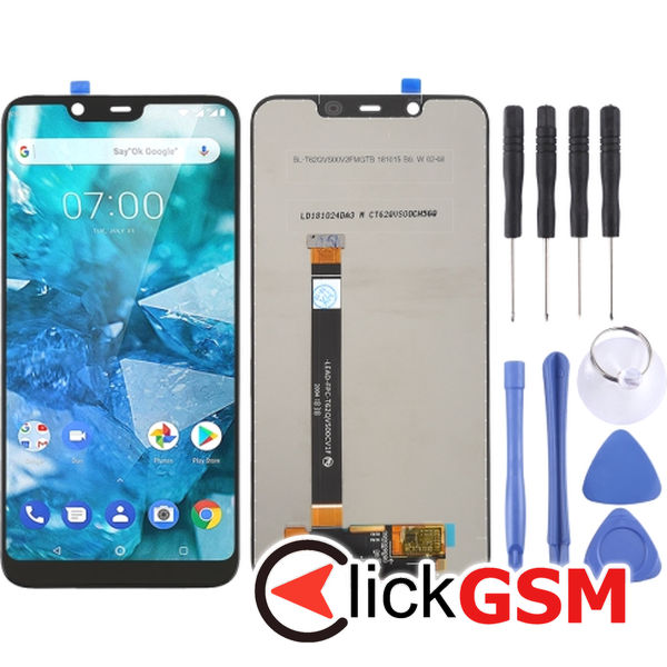 Piesa Display Cu Touchscreen Negru Nokia X7 49ga