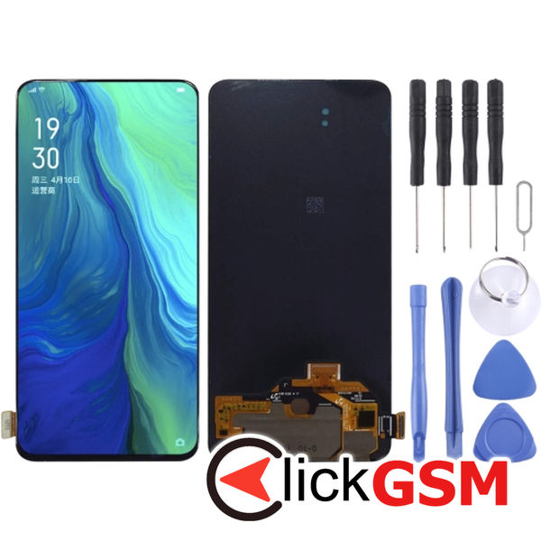 Piesa Piesa Display Cu Touchscreen Negru Oppo Reno 5g 1xqq