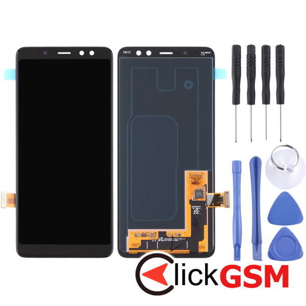 Piesa Display Cu Touchscreen Negru Samsung Galaxy A8 2018 4elk