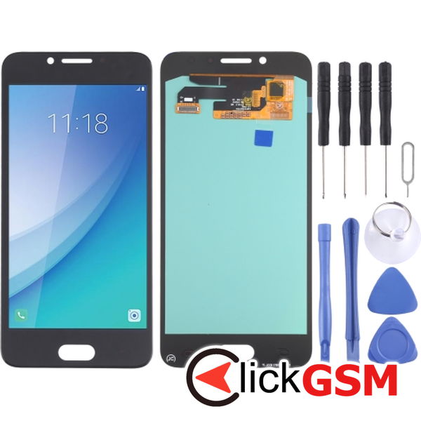 Piesa Piesa Display Cu Touchscreen Negru Samsung Galaxy C5 Pro 4f12