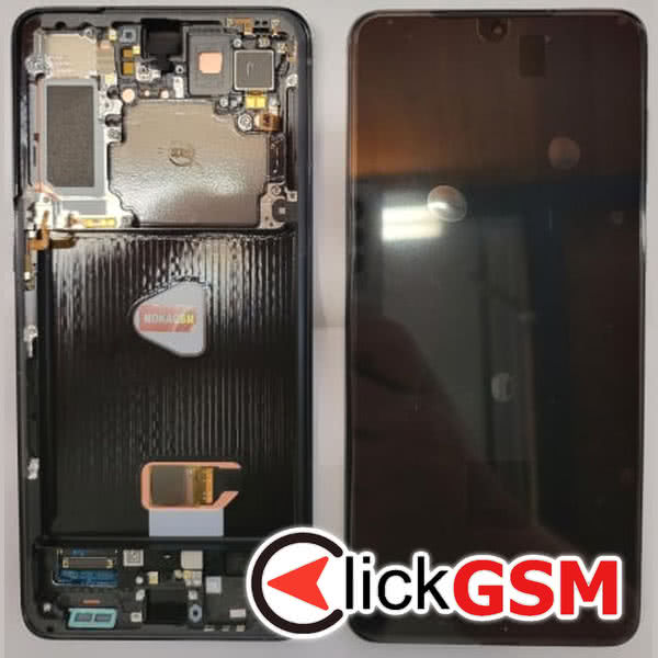 Piesa Display Cu Touchscreen Rama Pentru Samsung Galaxy S21+ 5g Negru 19x7