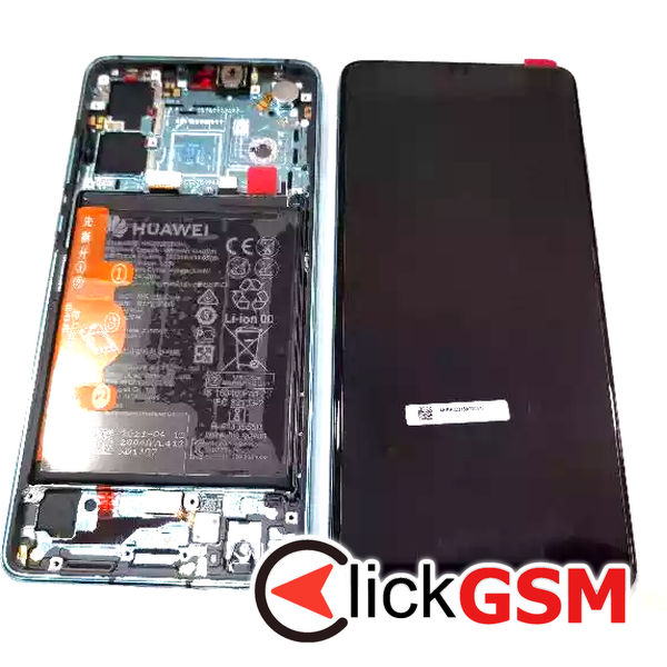 Piesa Display Cu Touchscreen Rama Si Baterie Negru Huawei P30 Hvl