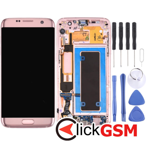 Piesa Display Cu Touchscreen Rama Si Modul Incarcare Samsung Galaxy S7 Edge 4ojt