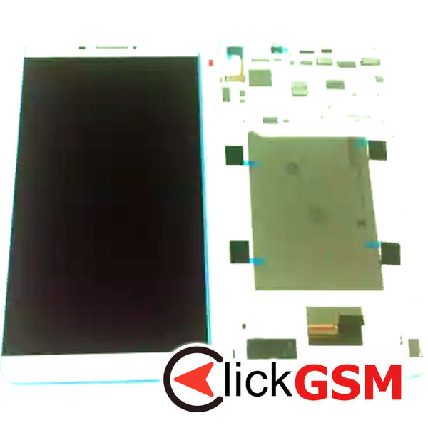 Piesa Display Cu Touchscreen Si Rama Alb Albastru Lenovo Phab 2pbr